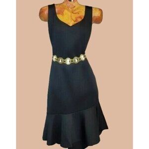 Venus Womens Dress Sleeveless Round Neck Panel Insert Ruffle Size XL Turkey